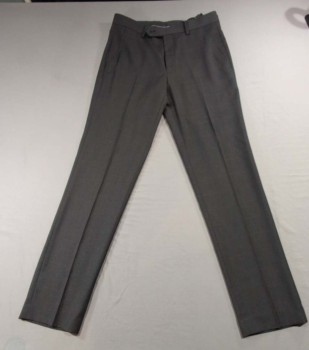 Alfani Slim Fit Dress Pants Size 30W 32L Gray Plaid Suit Pants